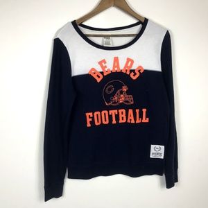 PINK VS NFL Bears Football Blue Orange Sweater M